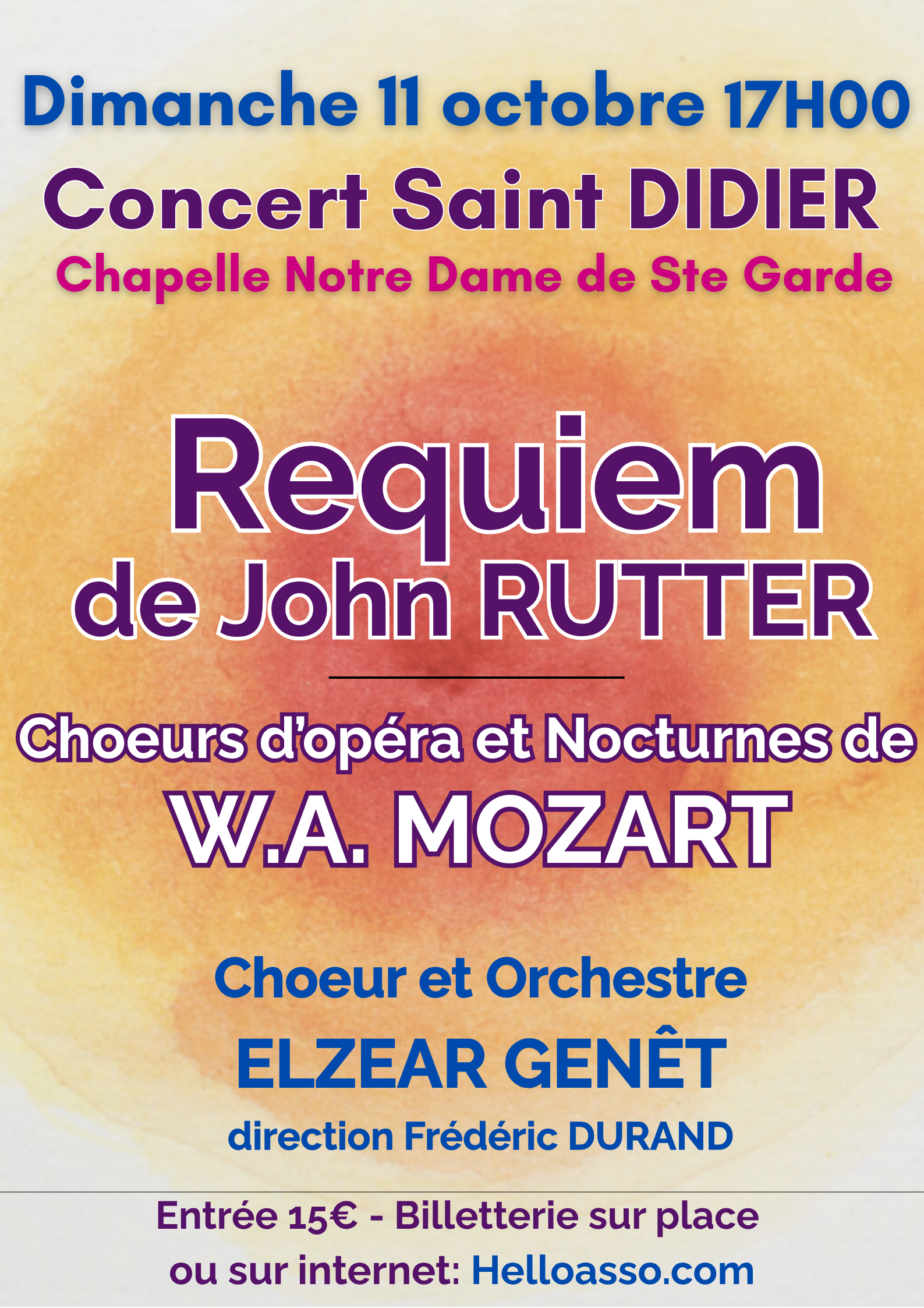 Affiche Concert Notre Dame de Ste Garde 11 oct 2026